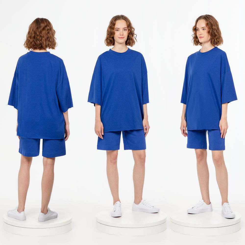 Футболка унисекс оверсайз T1, синяя-5