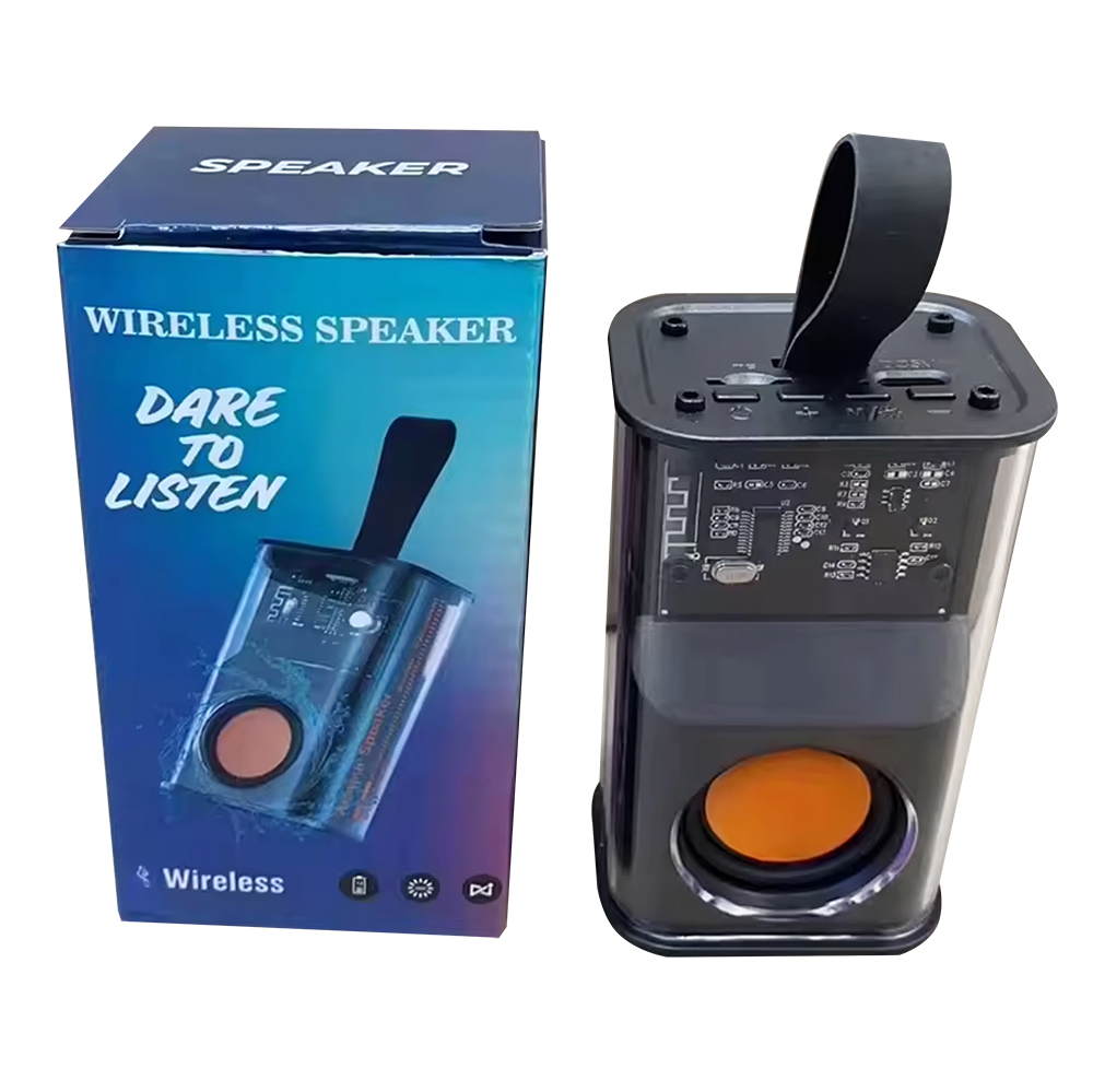 Прозрачная беспроводная колонка Jazzy, Черный-6