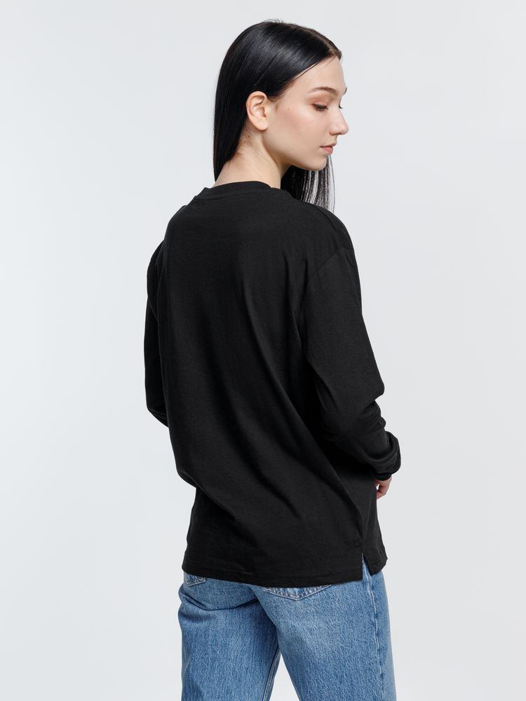 Футболка унисекс с длинным рукавом Pioneer LSL, черная-5