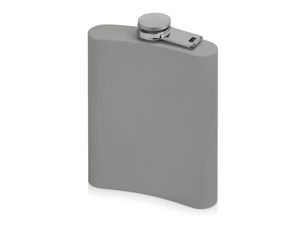 Фляжка 240 мл Remarque soft touch, 304 сталь, светло-серый-2
