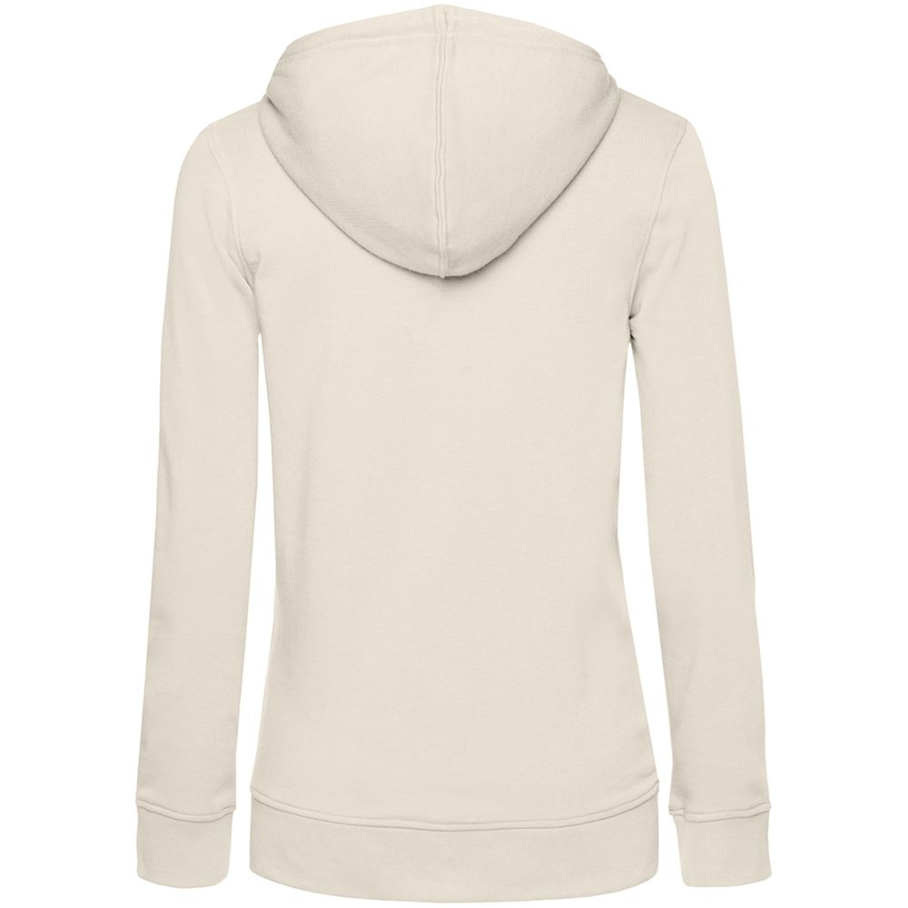 Толстовка на молнии с капюшоном женская BNC Inspire (Organic), молочно-белая-1