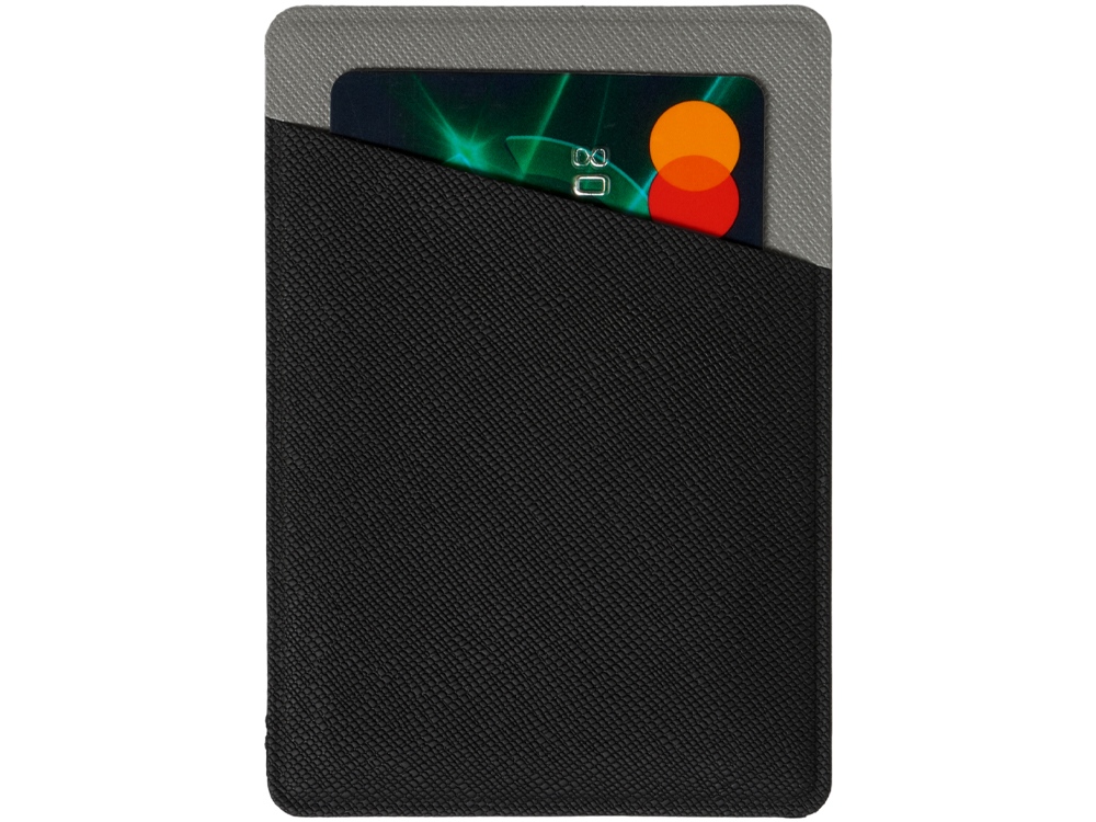 Картхолдер на 3 карты типа бейджа Favor, черный/серый-3