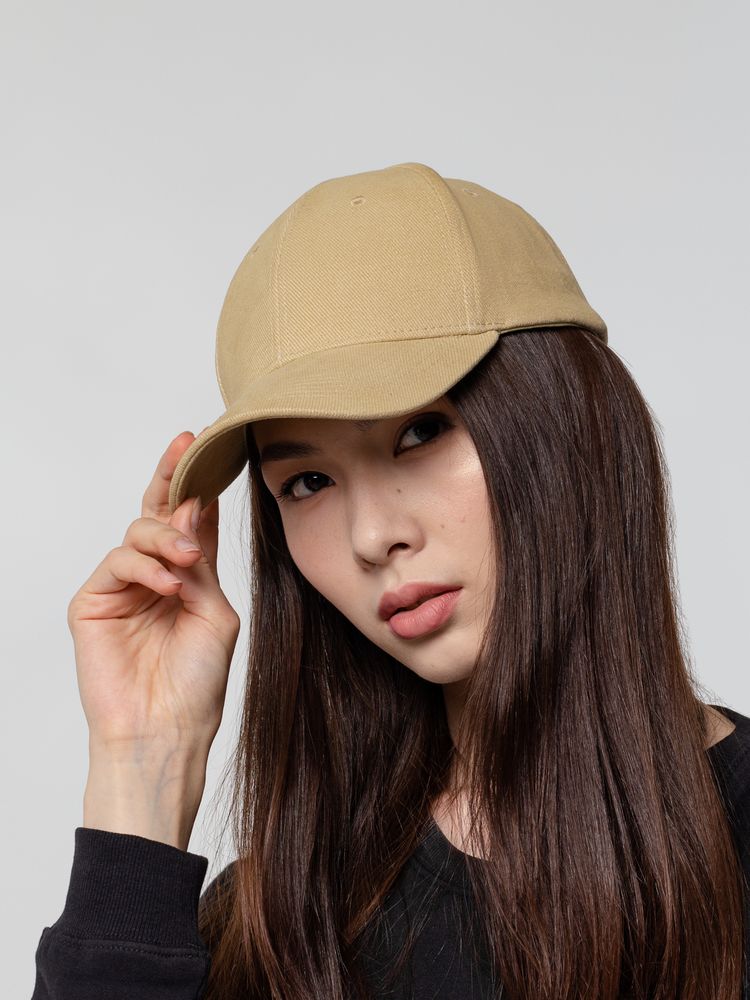 Бейсболка Hillside, бежевая-4