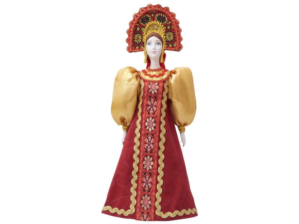 Подарочный набор: кукла фарфоровая, мед, красный-14