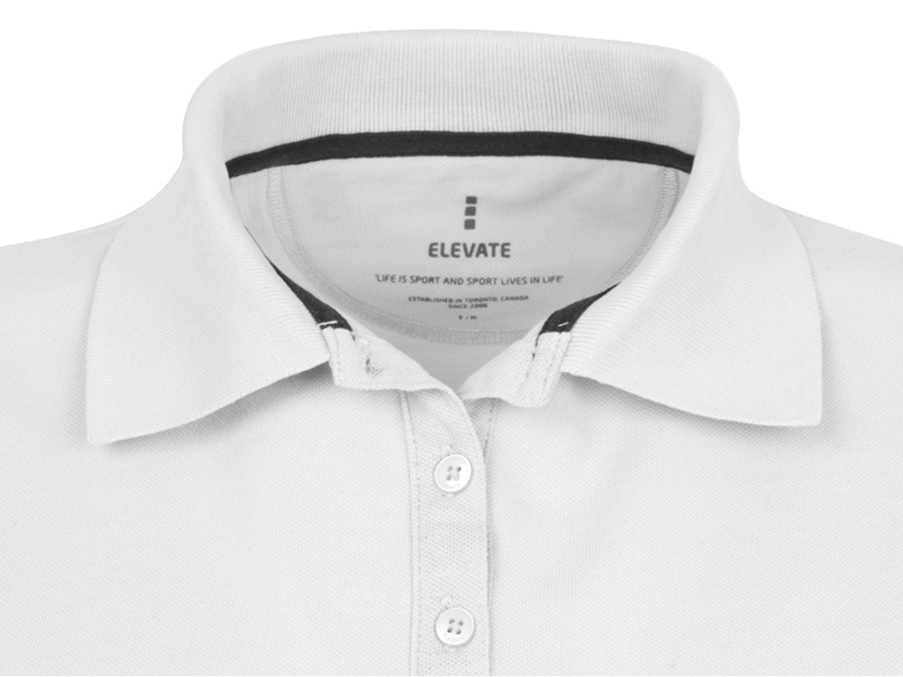 Calgary женская футболка-поло с коротким рукавом, белый-2