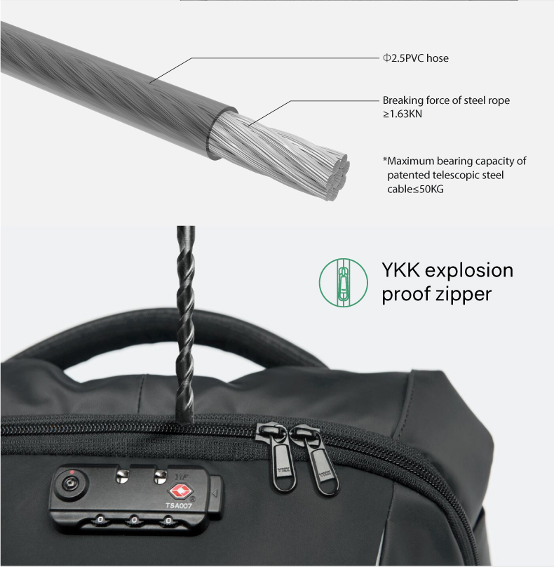 Рюкзак ClickPack 46х34х16 см, черный/серый-8