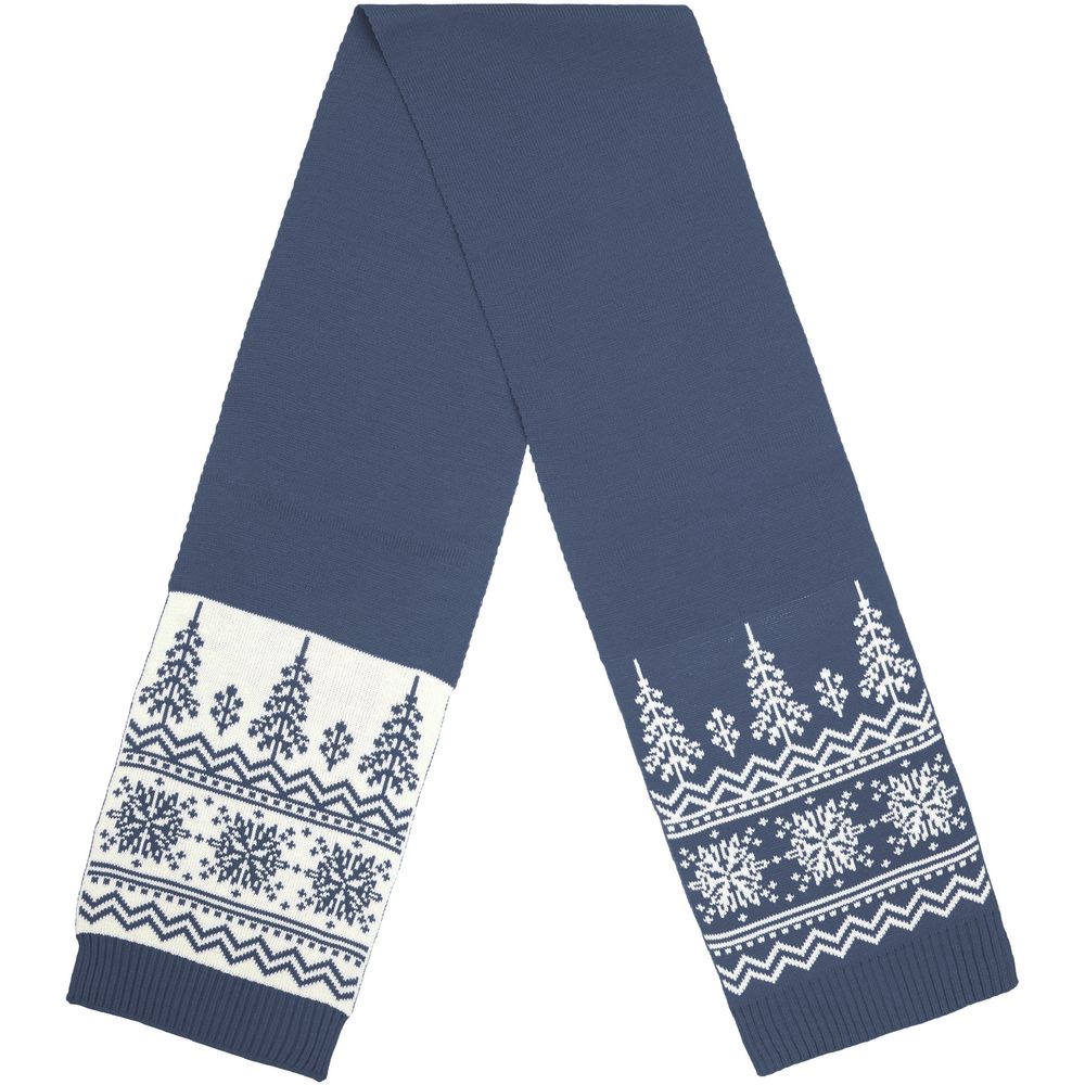 Шарф Elnik, серый с молочно-белым-1