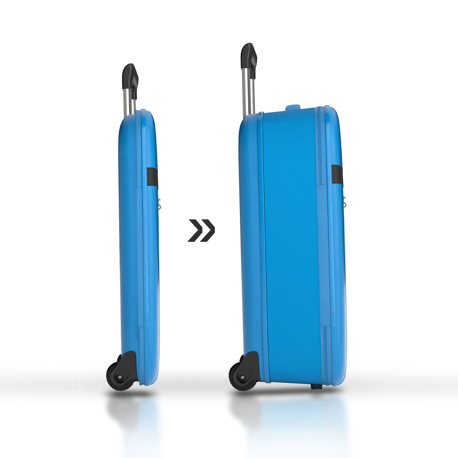 Чемодан складной Rollink Aura 55x40x20 см, 2 колеса, синий-1