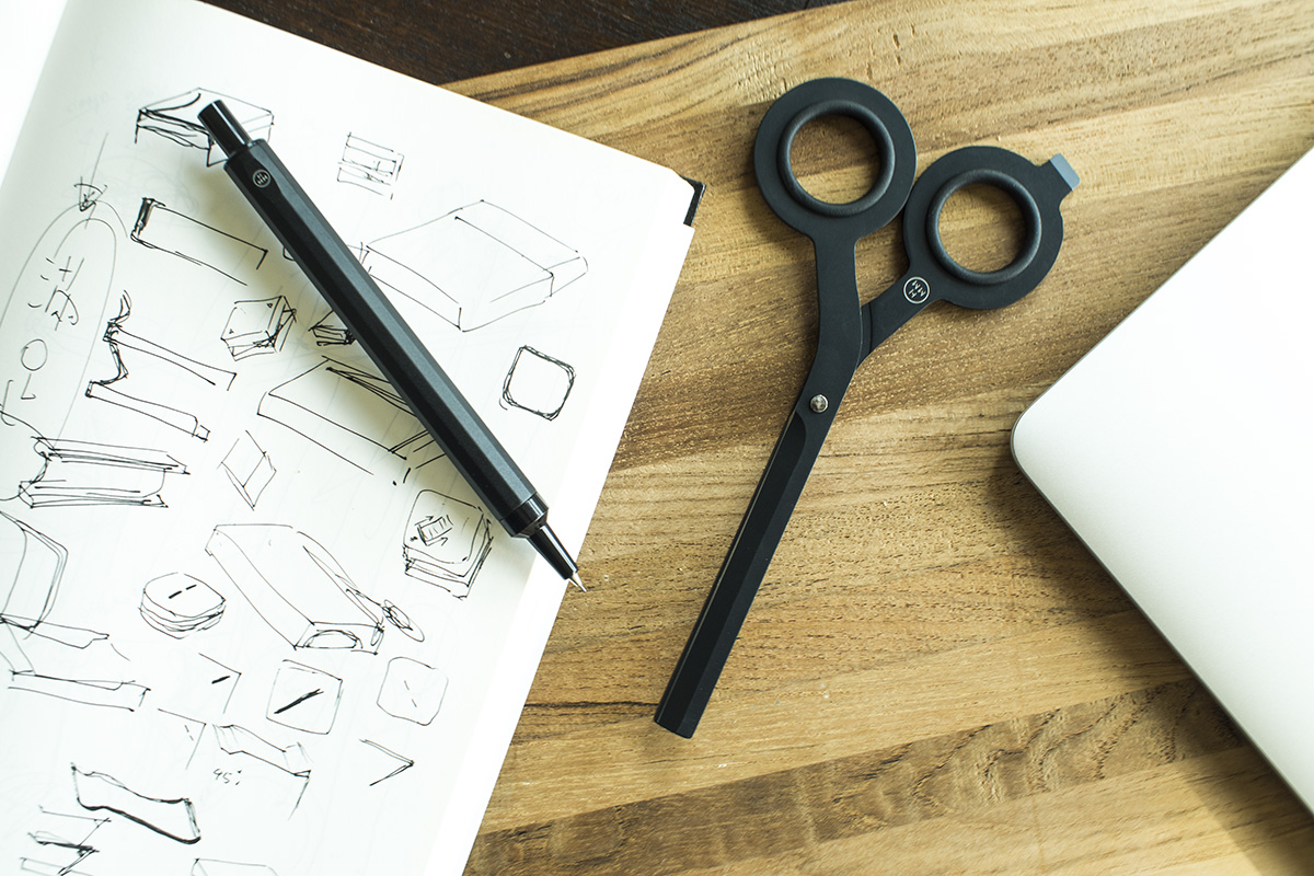 Настольные ножницы на магнитной подставке SCISSORS BLACK черные-10