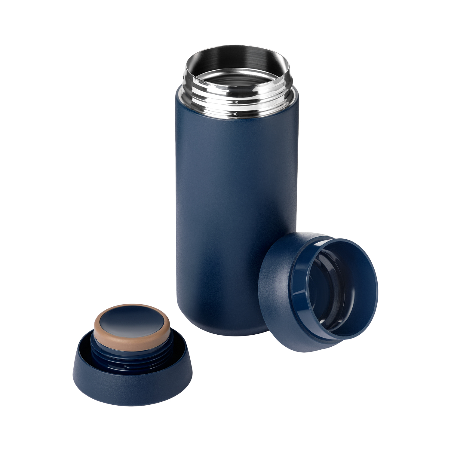 Термобутылка вакуумная герметичная Грейс (Grace), синяя-2