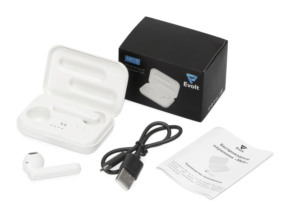 Беспроводные наушники TWS Mels, белый-4