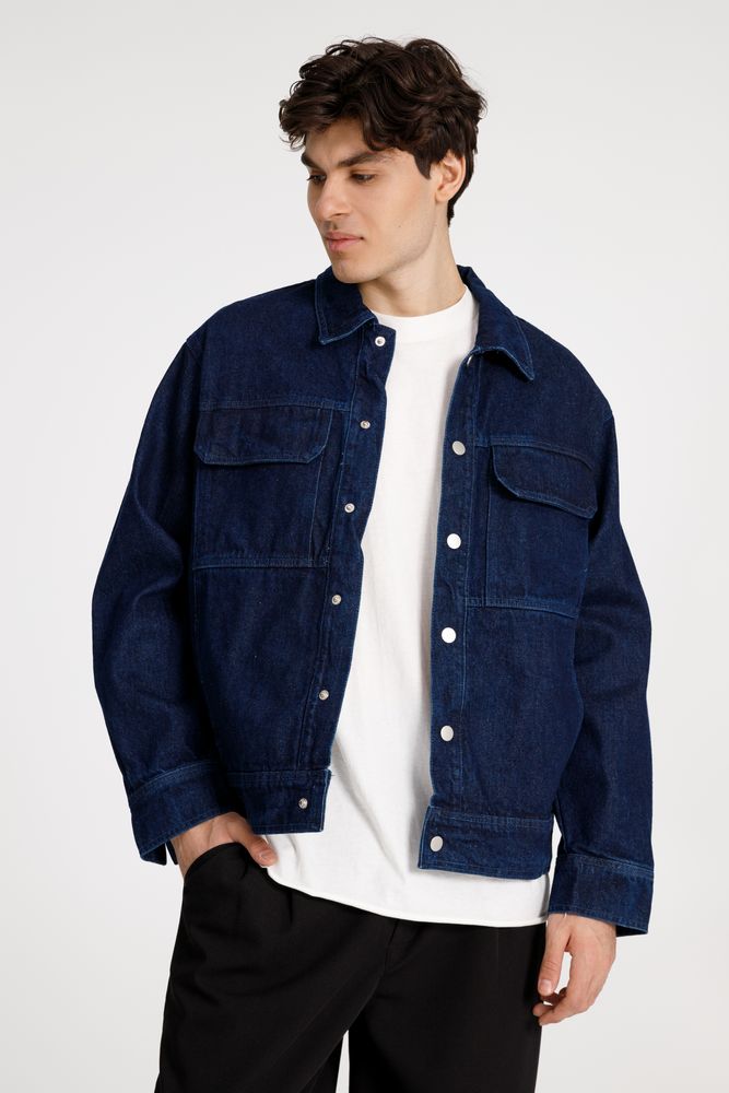 Куртка джинсовая O2, темно-синяя-3