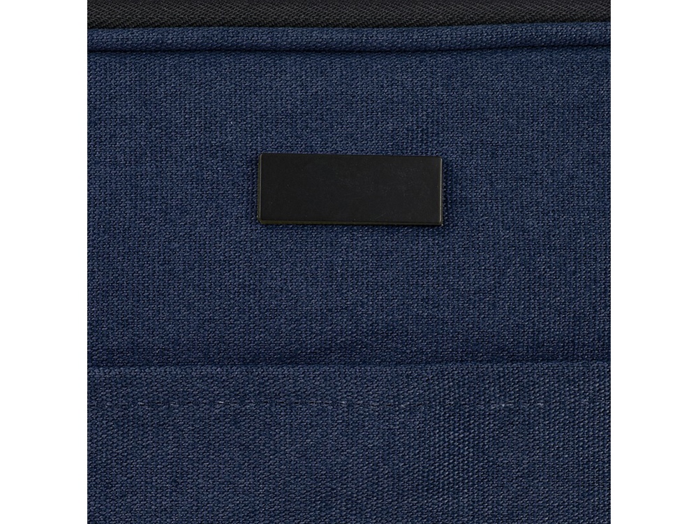 Чехол для 14-дюймового ноутбука Joey объемом 2 л из брезента, переработанного по стандарту GRS, темно-синий-4