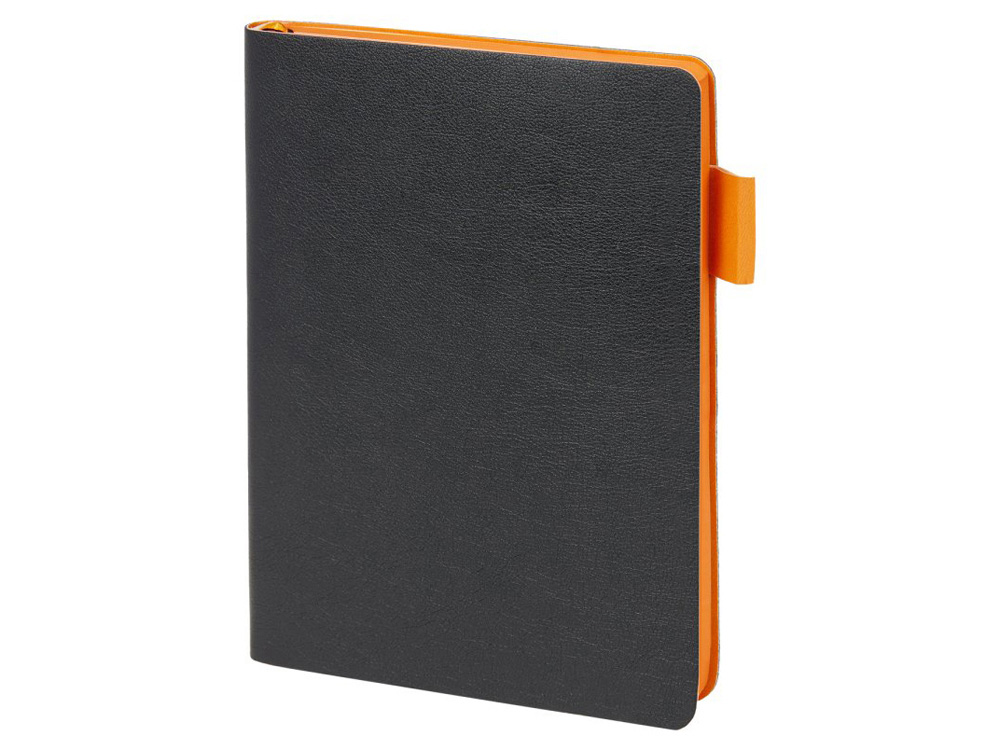 Ежедневник недатированный А5 Boston, черный (оранжевый обрез)-2