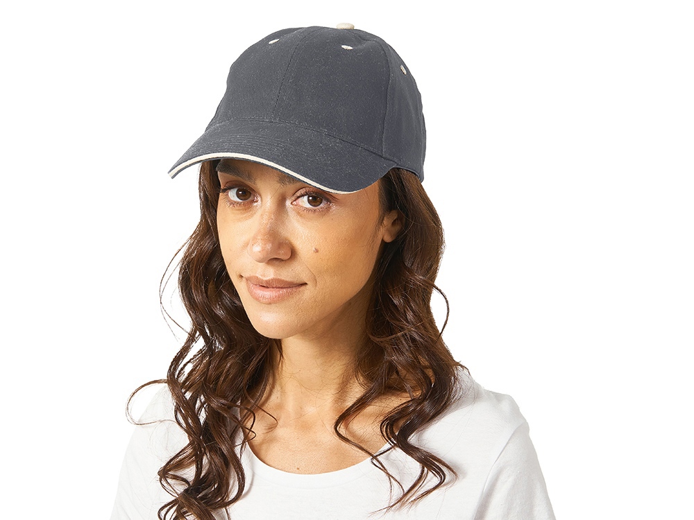 Бейсболка New Castle 6-ти панельная, серый/белый-2