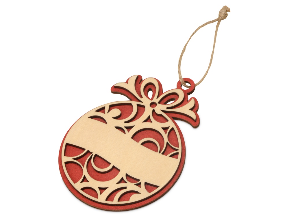 Подвеска деревянная Новогодний шар-0