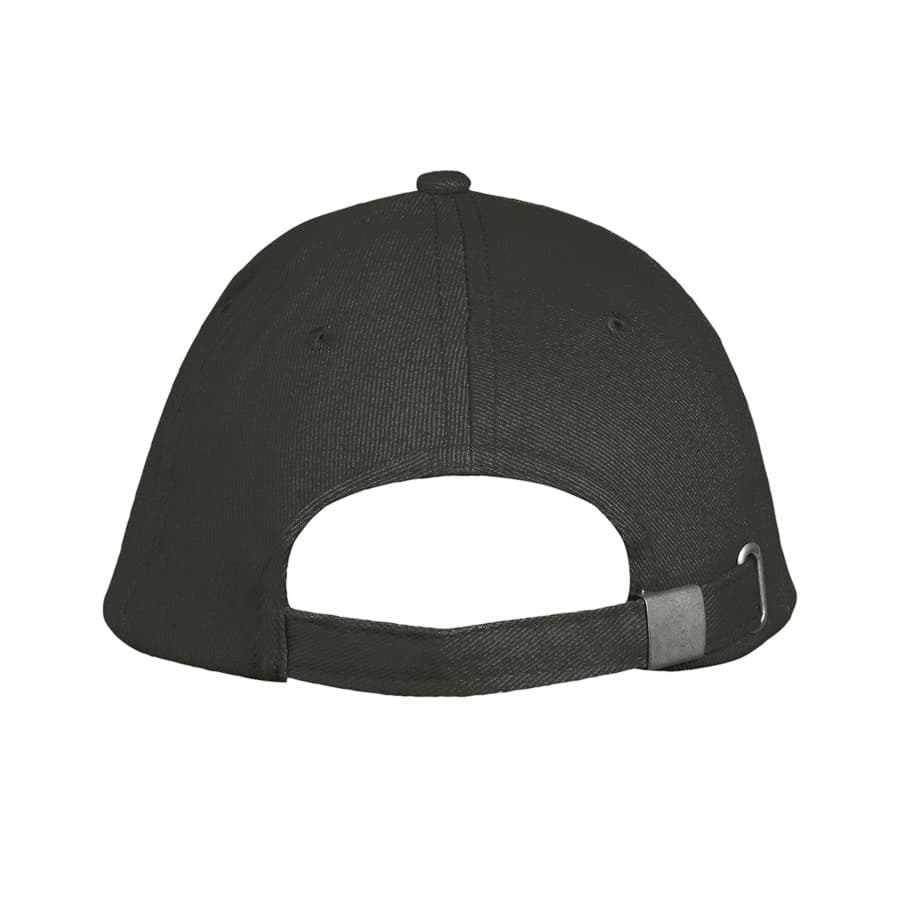 Бейсболка LONG BEACH, 5 клиньев, металлическая застежка, темно-серый, серый-3