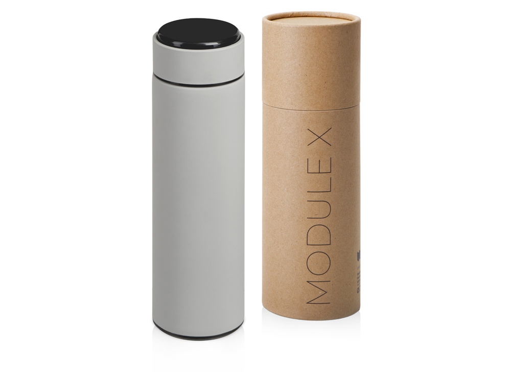 Вакуумный термос Module X с индикатором температуры, 500 мл, тубус, серый Cool grey 7C-0