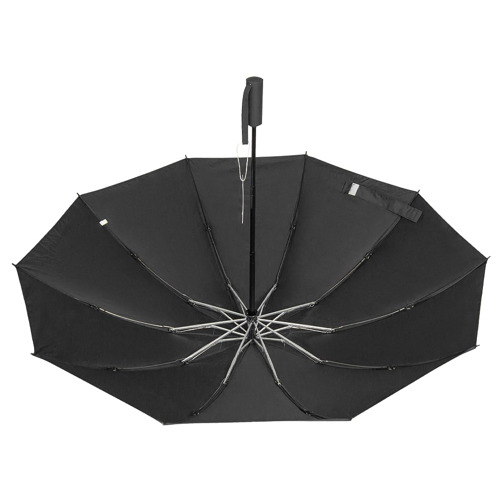 Зонт складной автоматический обратного сложения Forest Lotus Reverse, Чёрный-4