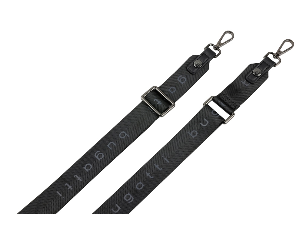 Сумка наплечная BUGATTI Almata, чёрная, полиуретан, 11х4х19 см-6