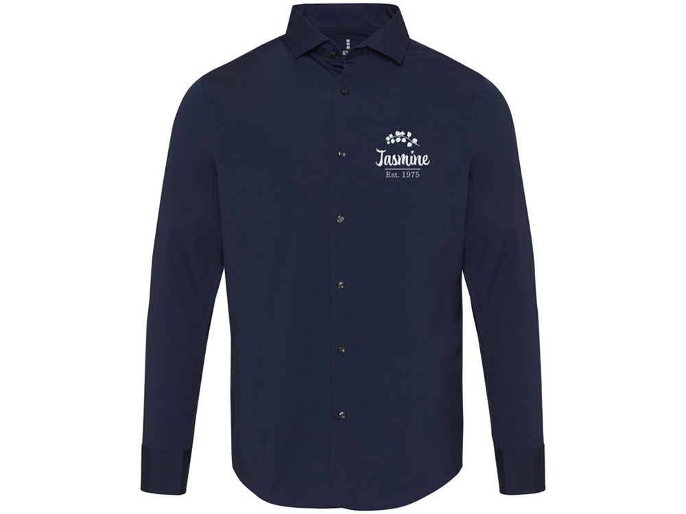 Carnelian мужская рубашка из поплина - Navy Blue-4