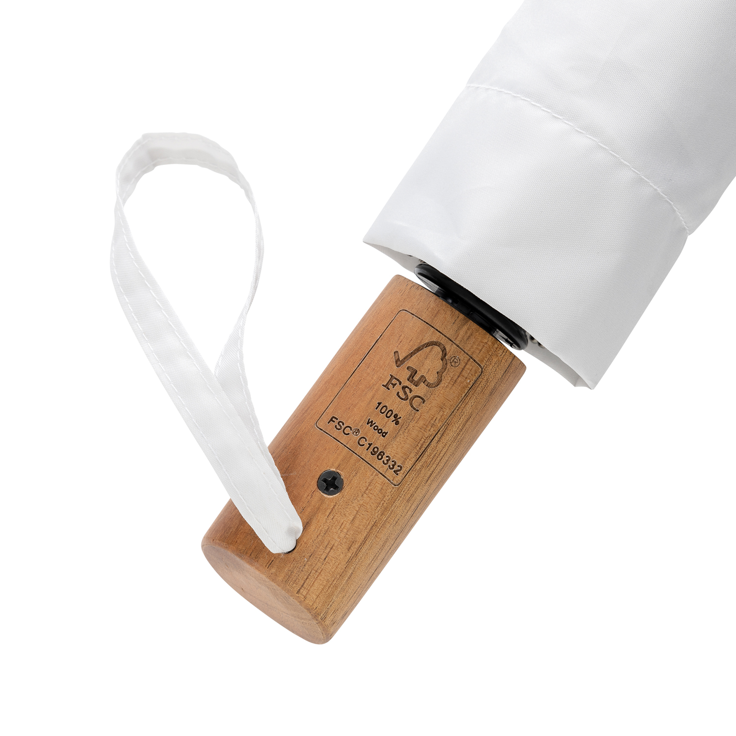 Зонт с автоматическим открыванием Kaycey из rPET и древесины акации AWARE™, d54 см-7