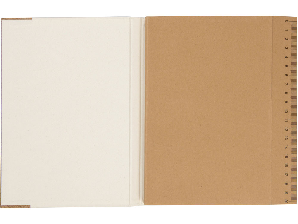 Блокнот из молочной бумаги и пробки A5 Milky, натуральный-4