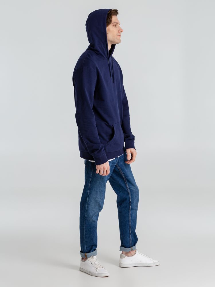 Толстовка с капюшоном унисекс Hoodie, темно-синяя-7
