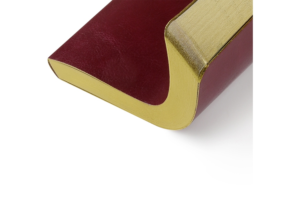 Ежедневник недатированный А5 Megapolis Nebraska Flex, бордовый с золотым обрезом-2