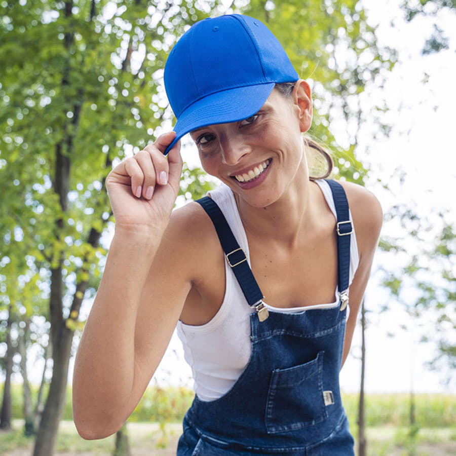 Бейсболка RECY SIX, 6 клиньев, застежка на липучке, синий-4