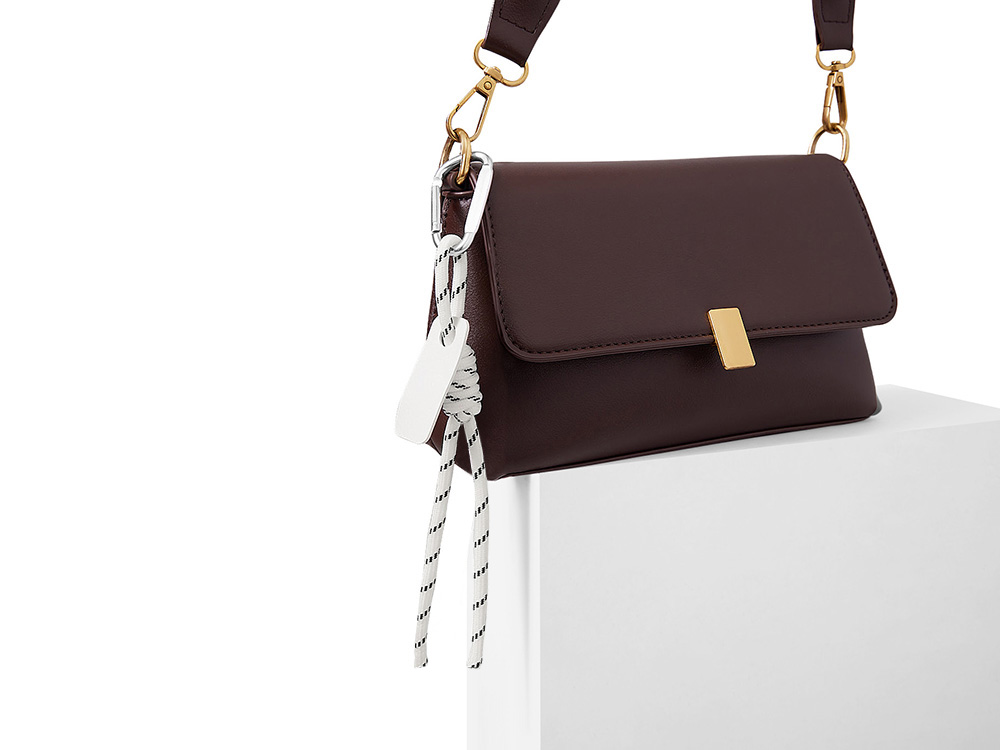 Брелок-веревочка на карабине Trinket, черно-белый-4