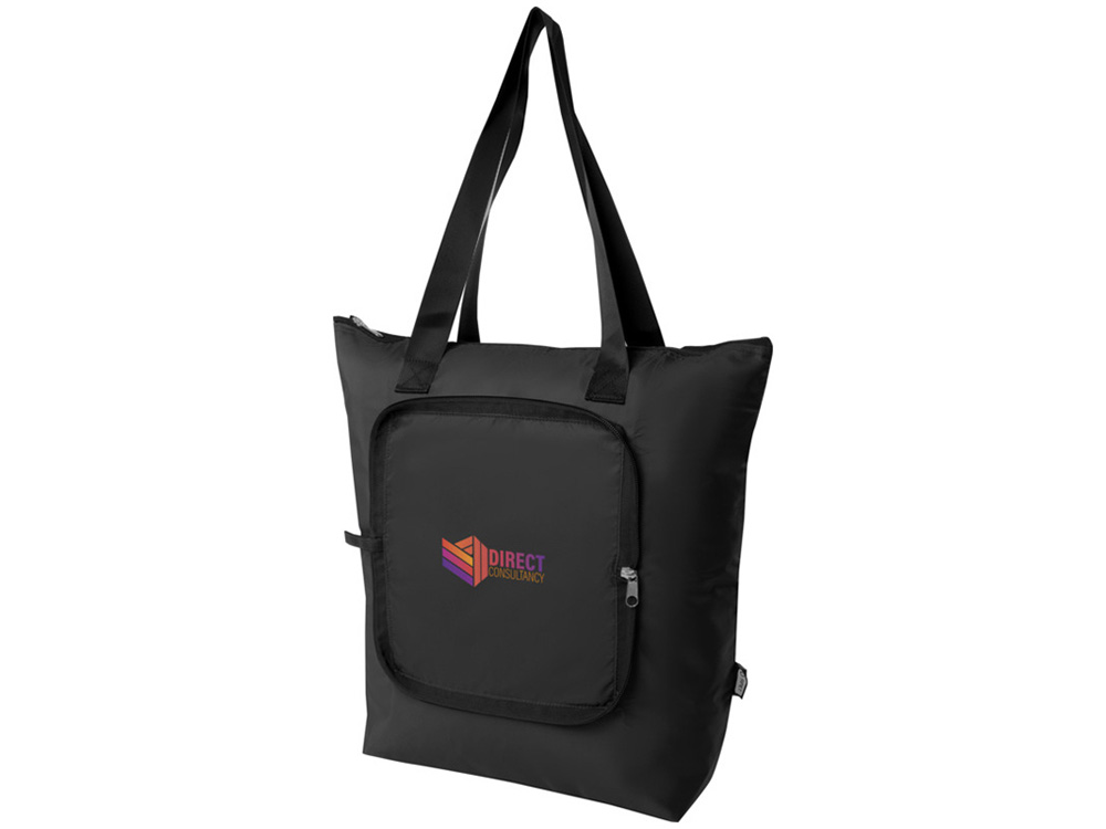 EcoFold Складная сумка-холодильник из RPET 15 л - Сплошной черный-4