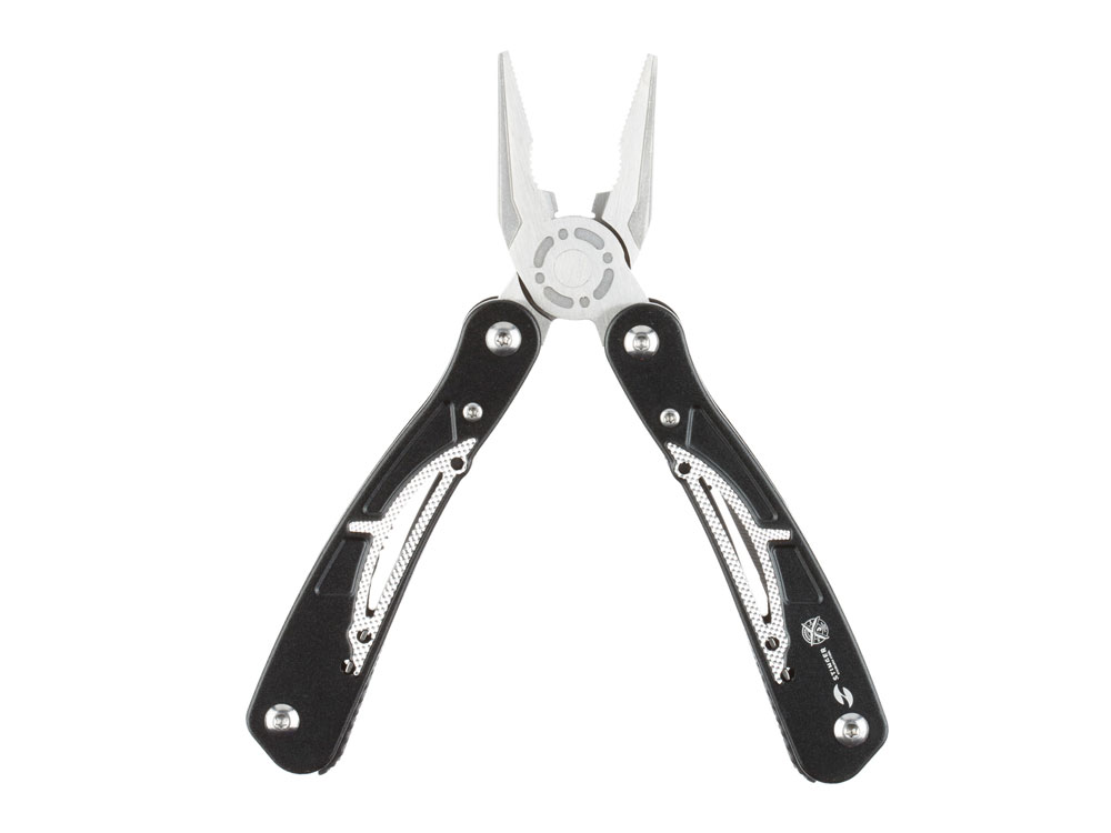 Мультитул Stinger, 105x45 мм, 13 функций, сталь/алюминий, серебристо-чёрный, в нейлоновом чехле-1