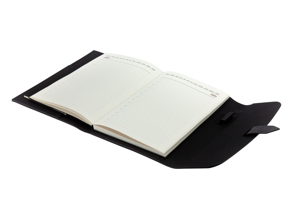 Ежедневник недатированный А5 Senate с магнитным клапаном, черный-8