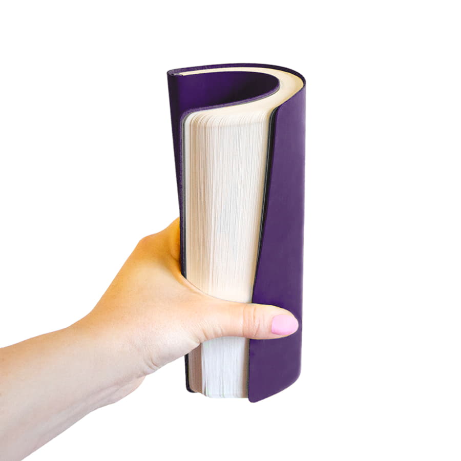 Бизнес-блокнот FUNKY А5, фиолетовый с  серым форзацем, мягкая обложка, в линейку, фиолетовый, серый-5