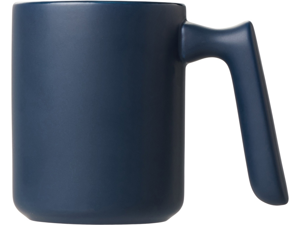 Кружка матовая с прямой ручкой Axio, 360 мл, темно-синий-2
