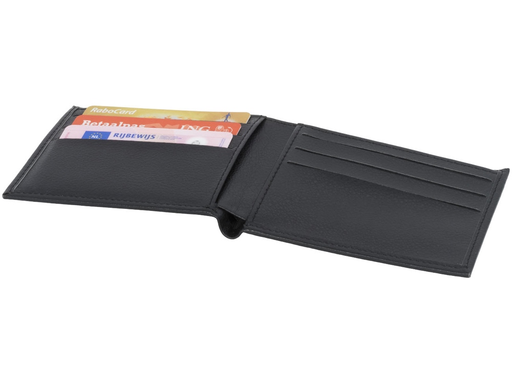 Подарочный набор из шариковой ручки и портмоне, черный-2