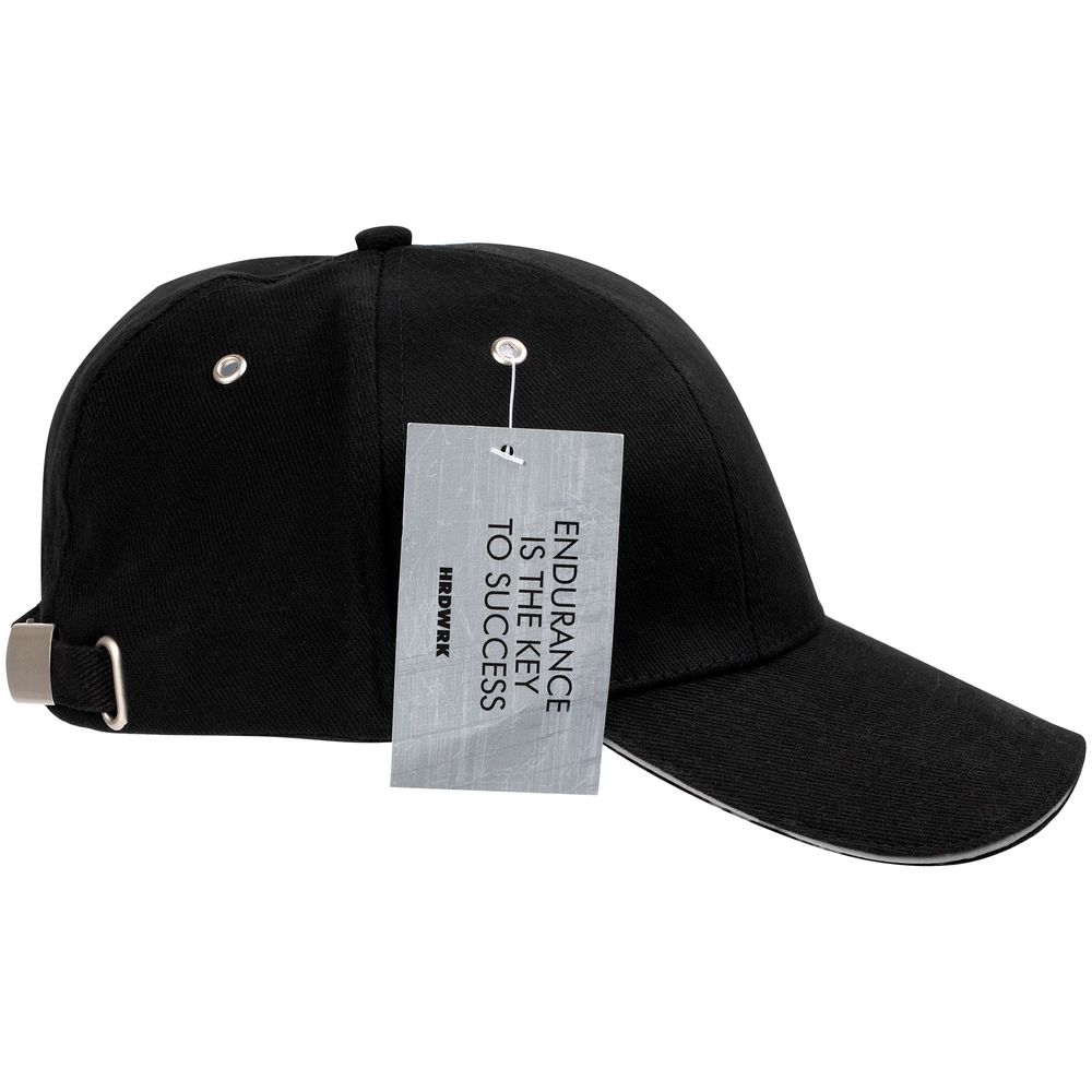 Бейсболка Hard Work Black со светоотражающим элементом-2