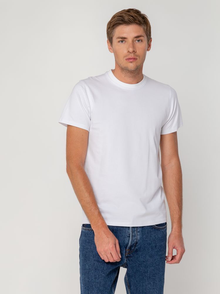 Футболка мужская T-bolka Stretch, белая-5