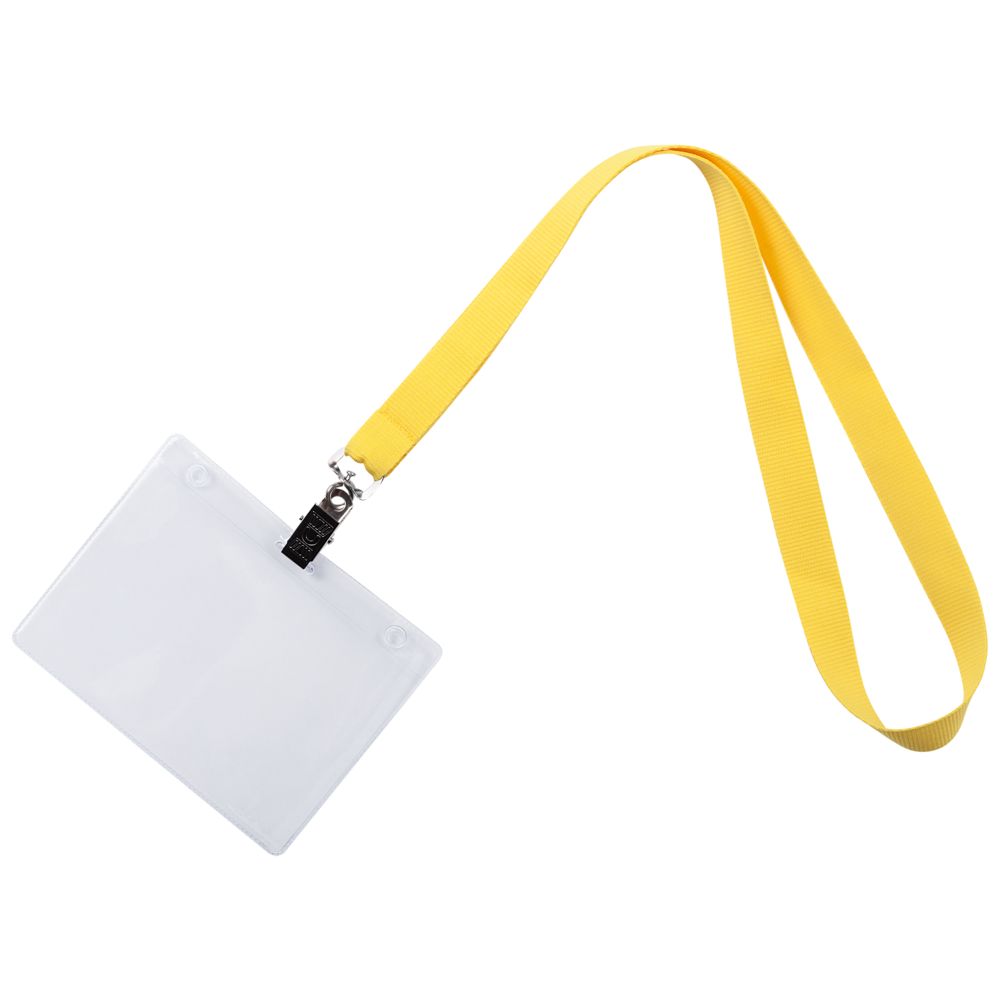 Лента для бейджа Neckband, желтая-1