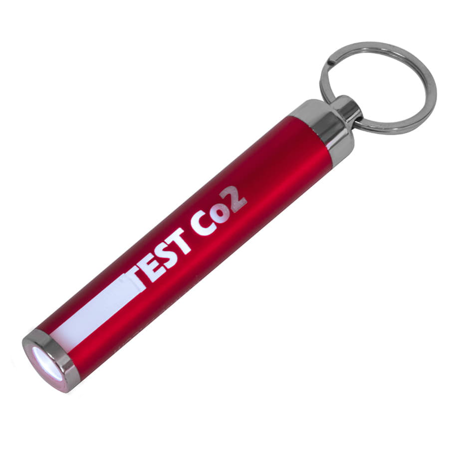 Брелок BIMOX с фонариком, красный, L=8,5см, пластик , красный-1