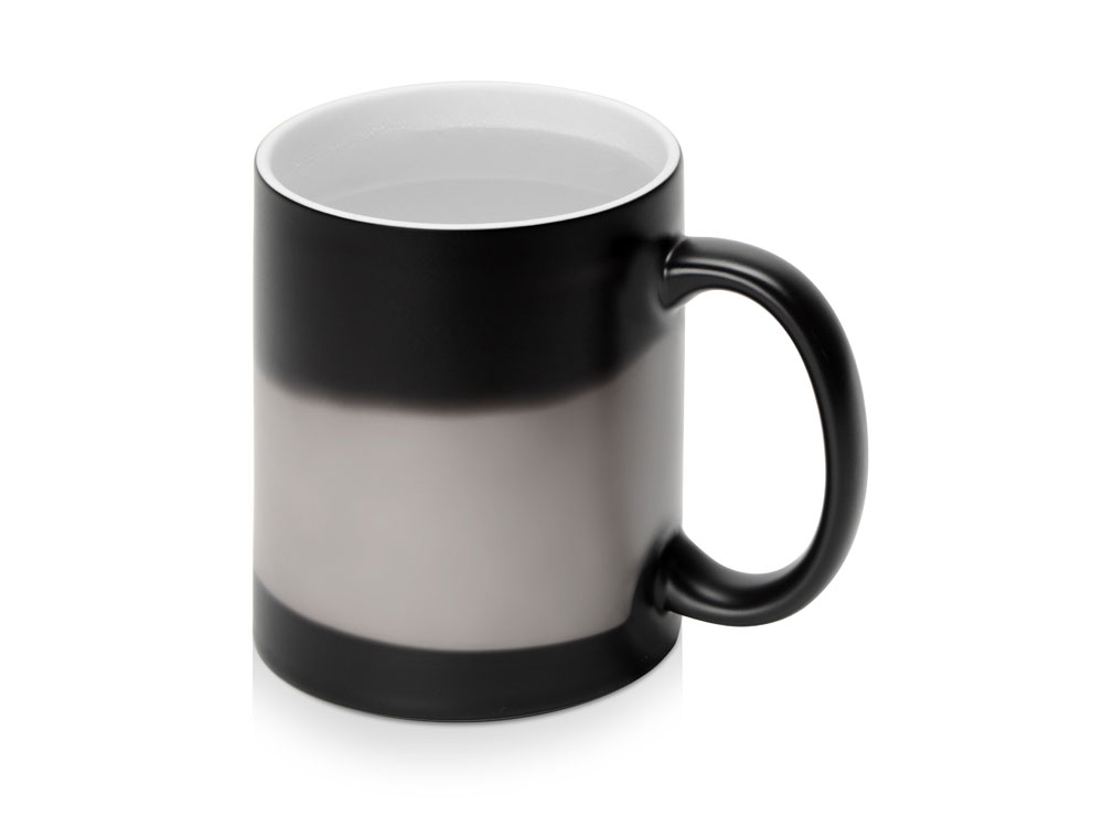 Кружка-хамелеон Magic матовая, черный/белый-3