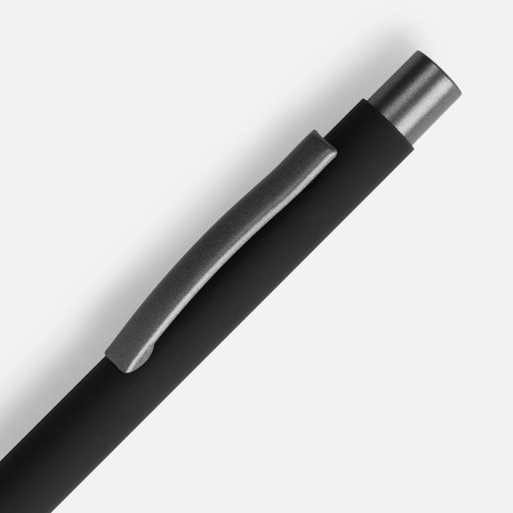 Ручка шариковая Atento Soft Touch, черная-3