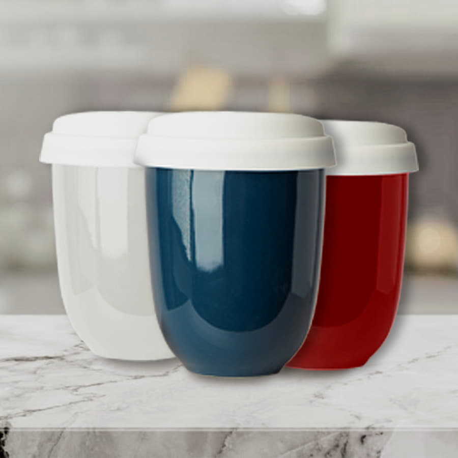 Стакан CAPSULA с крышкой, белый, белый-4