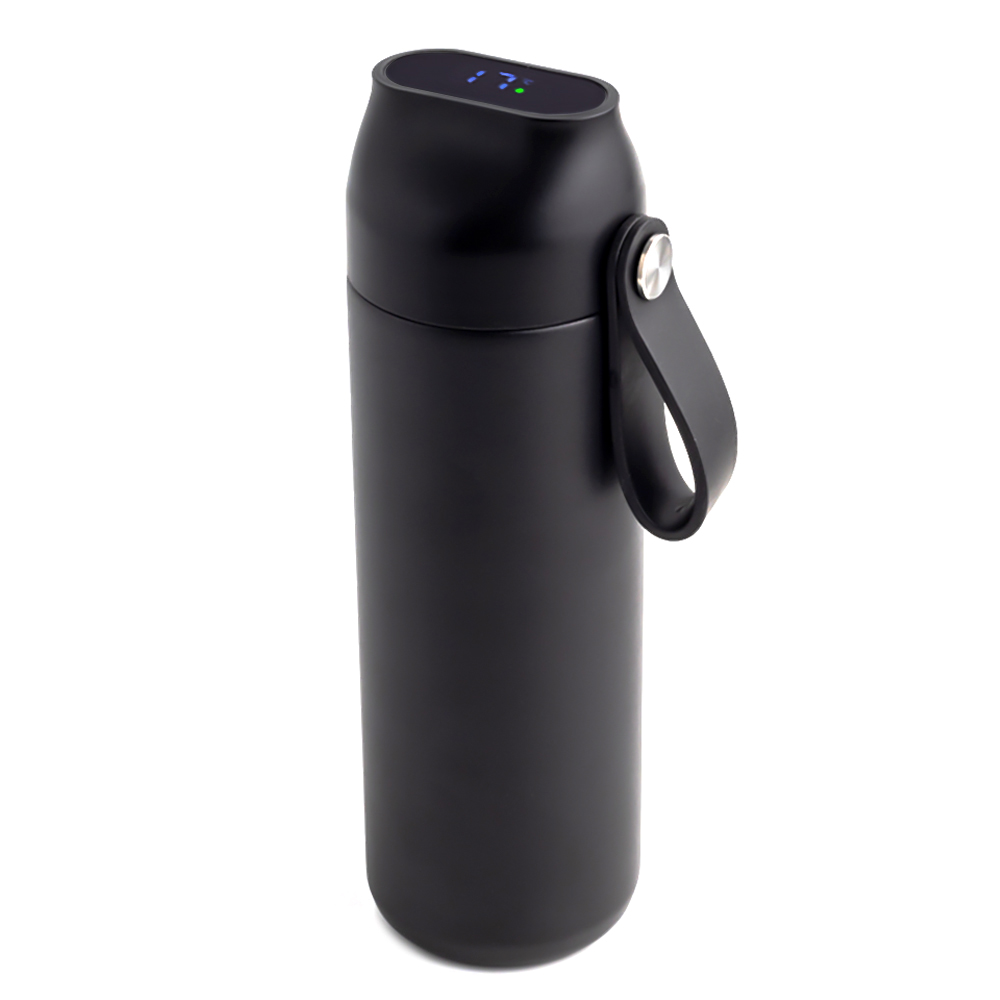 Термобутылка герметичная вакуумная Glory с дисплеем, Черный-0