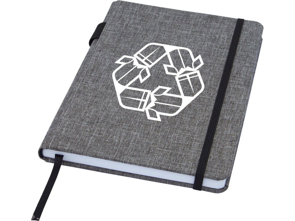 Блокнот Orin, формат А5, из переработанного ПЭТ, серый яркий-5