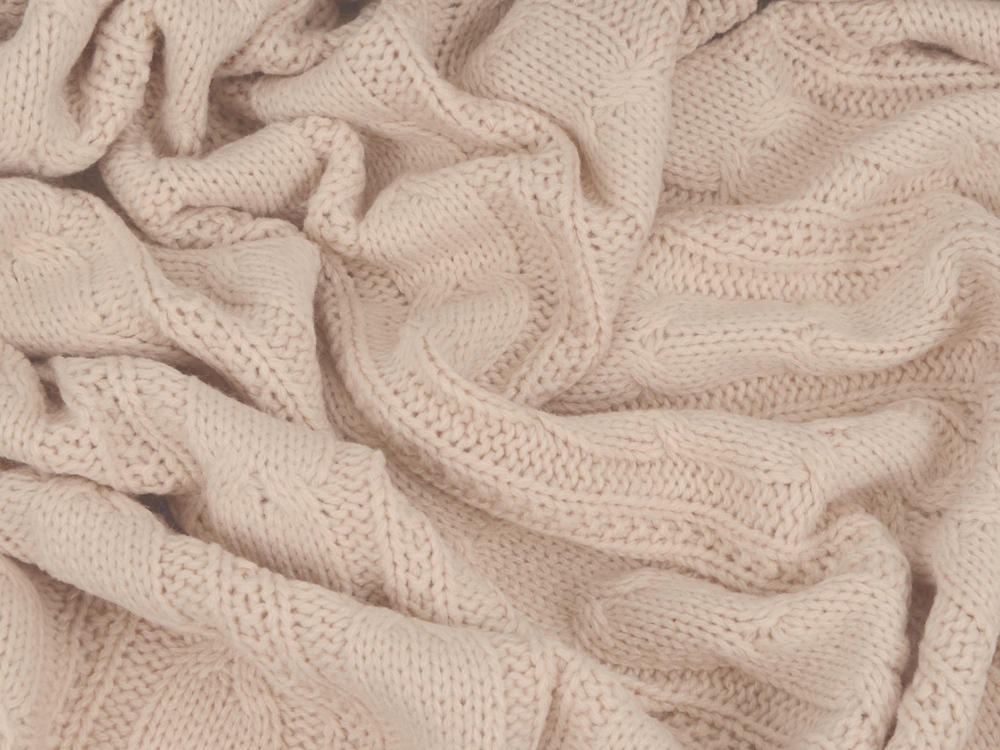 Плед акриловый Braid, бежевый-1