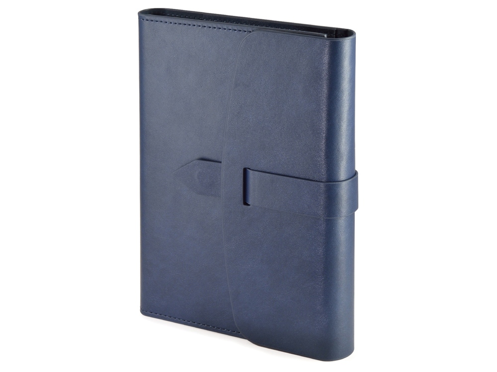 Ежедневник недатированный А5 Senate с магнитным клапаном, синий-0