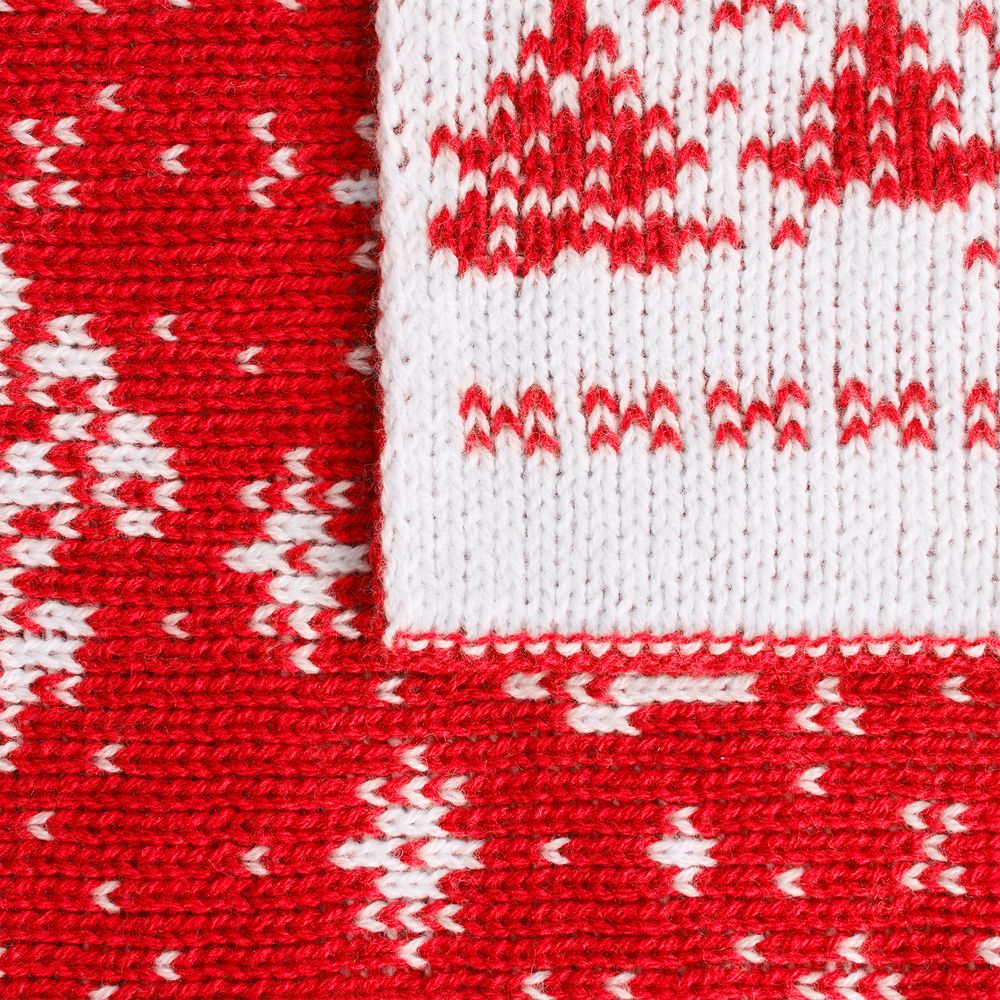 Плед Holidale, красный с молочным-2