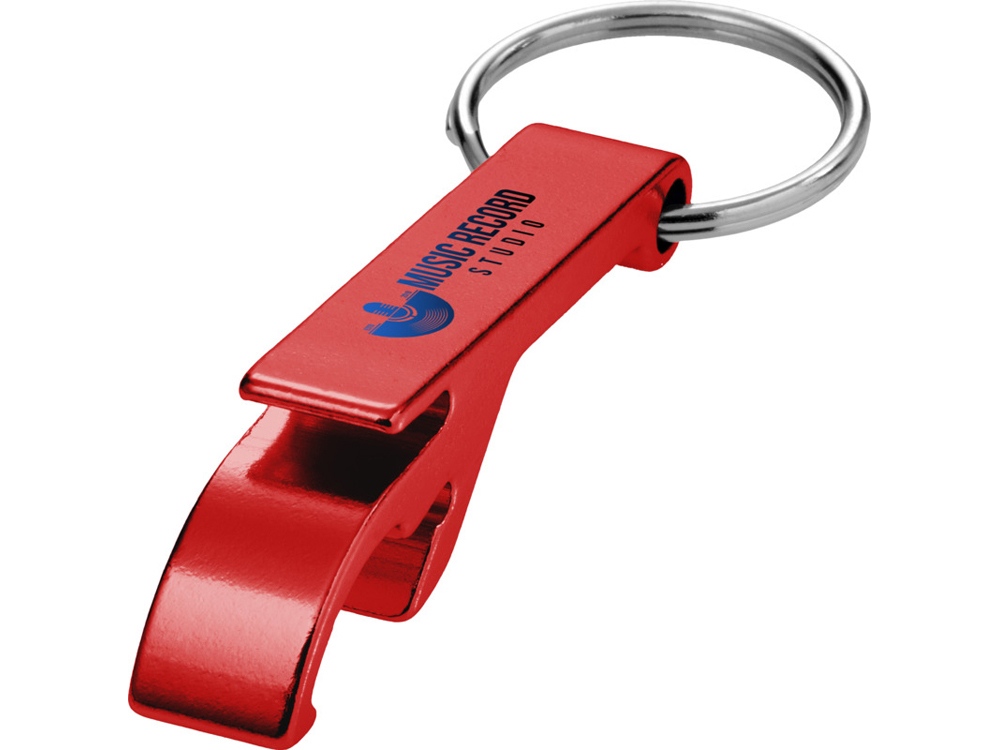 Брелок-открывалка Tao из переработанного алюминия - Красный-4